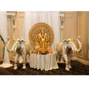 ตกแต่งห้องโถงแต่งงานฮินดูที่มีรูปปั้นพระพิฆเนศจาราติงานแต่งงานพระพิฆเนศกับรูปปั้นพระพิฆเนศสำหรับงานแต่งงาน - Product Image 1