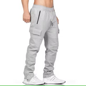 2026 Custom Luxury Men's <b>Slim</b> Fit <b>Joggers</b> Pants Quick Dry Cotton Trousers New Style Mid Straight Pattern Lightweight Dark Canvas - Product Image 4