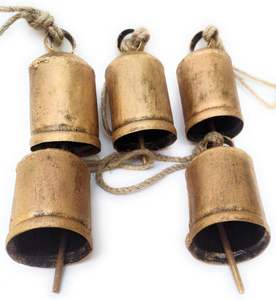 Campanas Decorativas de Latón Indio Dorado, Campanillas para Puerta para el Hogar, Navidad y Mascotas (Paquete de 10) - Product Image 3