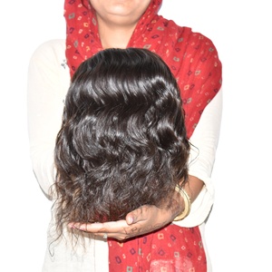 Cuticule brute alignée 100% cheveux humains noirs naturels non transformés vietnamiens avec des boucles de vagues - Product Image 2