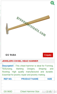 Joyeros cincel cabeza martillo GS 968D herramientas de joyería para herramientas de joyería - Product Image 2