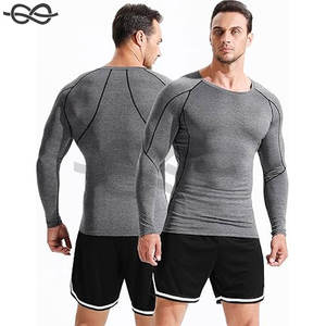Camisas de compresión de manga larga Dry Fit para hombre Entrenamiento Correr Deportes activos Transpirable Absorbe la humedad Tops de rendimiento - Product Image 3