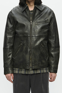 Chaqueta extragrande de cuero de vaca para hombre con estilo, ropa informal para hombre, tela de alta calidad 100% con logotipo personalizado e impresión Digital - Product Image 5