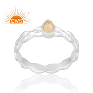 Best Selling 925 Sterling <b>Silver</b> Natural Ethiopian <b>Opal</b> Gemstone <b>Ring</b> Custom Design Jewelry For Women Gift For Her - Product Image 1