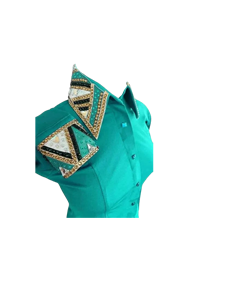 Chemise d'équitation western pour femmes Design de cristal personnalisé Haut d'équitation à séchage rapide Léger pour rodéo Compétition Barrel Wear - Product Image 1