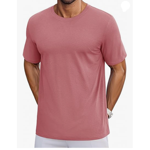 Camiseta informal de algodón de verano para hombre BD con patrón sólido Diseño cómodo de hombros caídos Ajuste holgado - Product Image 3
