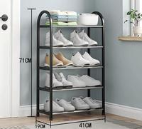 Étagère à chaussures en métal à 4/5 niveaux, robuste, en fer, pour organiser et ranger les chaussures, gain de place pour l'entrée, le placard, la chambre