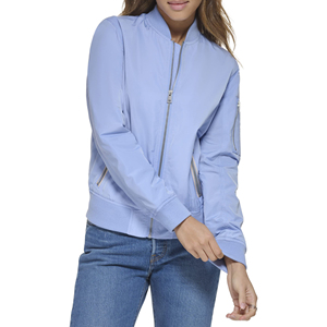 Chaqueta Universitaria con Logotipo Personalizado, Chaqueta Bomber Urbana Personalizada para Mujer, Chaqueta de Poliéster de Corte Regular para Mujer - Product Image 4