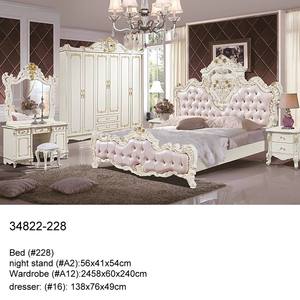 Juego de dormitorio de madera de lujo, estilo europeo, 34822-1818 - Product Image 4