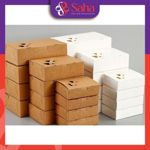 Caja de regalo plegable Kraft biodegradable personalizada OEM, cara sonriente bonita a la moda para comida, pastel de frutas, embalaje de fideos - Product Image 4