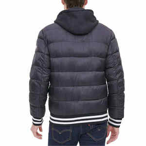 Chaqueta acolchada de hombre de ventas directas de fábrica de fabricante alto, chaqueta acolchada de estilo callejero con cuello levantado de sublimación de etiqueta privada - Product Image 3