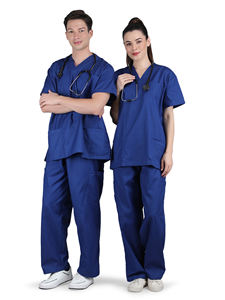 Conjunto de Uniformes Médicos Unisex Antimicrobianos de Algodón y Poliéster, Parte Superior y Pantalones para Médicos, Enfermeras, Uniformes de Hospital, Talla Personalizada para Hombre - Product Image 3