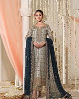 Traje Salwar Pakistaní de Rayón de Seda Fox Art, Diseño en Relieve Estilo Indio Multicolor, Ropa para Mujer, Precio al por Mayor en Stock