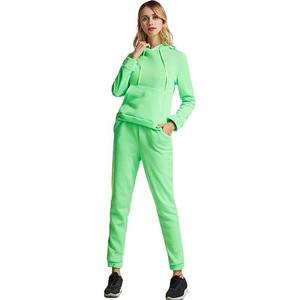 Ensemble de survêtement personnalisé pour femmes Survêtement brodé en détresse rose Survêtement à capuche Costumes de sport de loisir Survêtement de sport dans le sport - Product Image 6