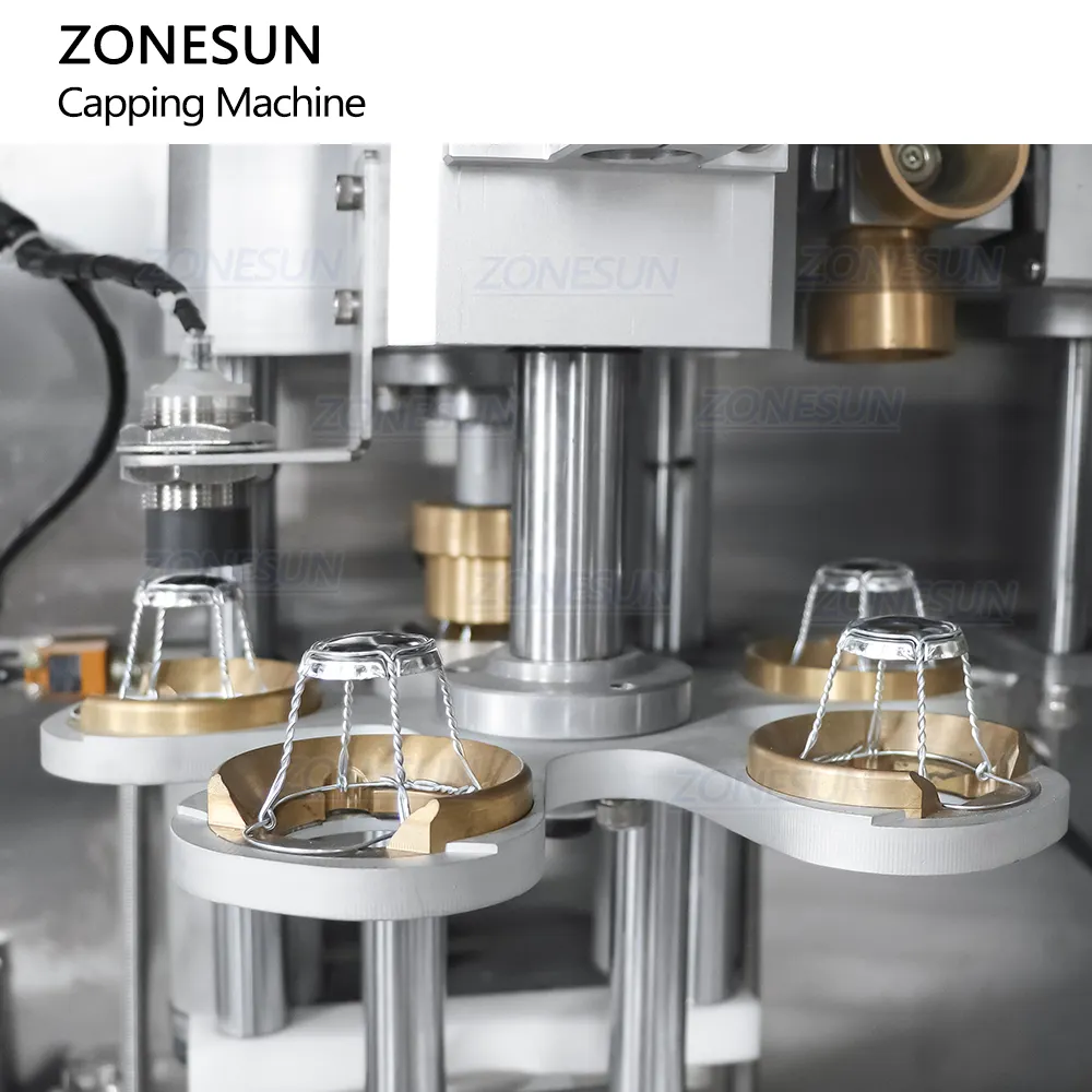 ZONESUN-Corker automático para botellas de vino, champán, licor, sidra, espumoso, automático, para máquina prensadora de hidromiel y encorchadora