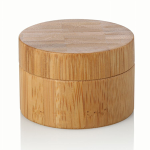 Logo personnalisable 50g bocal en bambou écologique avec intérieur en aluminium et conteneur à bouchon à vis en bambou - Product Image 3