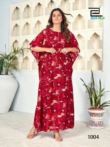 Vente en gros de rayonne indienne bleue tie dye gaufrée Kurta/Kurti vêtements de plage pleine longueur peignoir Maxi robe pour femmes - Product Image 3