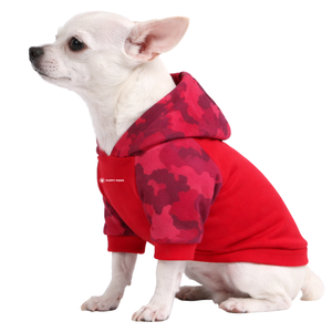 เสื้อฮู้ดดี้ลายพรางสีชมพูบานเย็นสำหรับสุนัข ผ้าฟลีซนุ่ม สวมใส่สบาย อุ่นสบาย เหมาะสำหรับสุนัขขนาดเล็กถึงขนาดกลาง ใส่ได้ในช่วงฤดูหนาว - Product Image 3