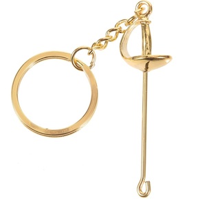 Nouveau design Top vente Mini sablier porte-clés Antique sablier finition dorée en laiton fait à la main porte-clés anneau. - Product Image 6