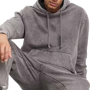 Conjunto Deportivo de Felpa con Capucha, Unisex, Cómodo, Lavado Ácido, 100% Algodón, con Logotipo, Alta Demanda 2026, para Entrenamiento, Invierno - Product Image 3
