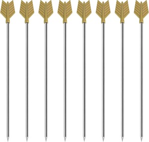 Decorative Metal Cocktail Picks Stainless Steel Handmade Eco-Friendly Fruit Stick Reusable <b>Drink</b> Tools for Events - Product Image 6