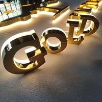 Letras de Canal LED Retroiluminadas Resistentes a la Corrosión con Control Remoto, Letrero con Logotipo para Restaurante, Decoración para Oficina y Fachada