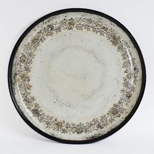 Assiette de présentation en fer crème opaline douce bordure dorée Art moderne Design antique Léger pour buffet de mariage de qualité supérieure - Product Image 5