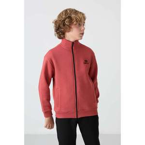 Ensemble de survêtement TommyLife pour garçons de 7 à 15 ans, col montant, taille élastique, coupe ample, confortable, en polyester, tenue de jogging - Product Image 4
