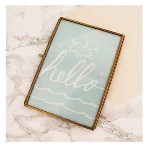 Nouveau Design créatif Unique forme Rectangle or fini clair cadre Photo en verre Transparent pour la décoration de table - Product Image 4