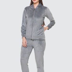 Survêtements en velours pour femmes, de haute qualité, 100% coton, à capuche, décontractés, pour l'hiver, lourds, sortie d'usine, Pakistan - Product Image 5
