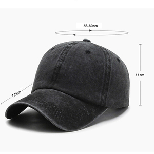 Unisex cổ điển bông mũ bóng chày bán buôn CHA hat có thể điều chỉnh nhuộm đau khổ Thể Thao Mũ trống xương cá hip hop đi xe đạp - Product Image 2