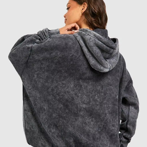 Sudadera con capucha de lavado ácido de la mejor calidad al por mayor 400 GSM - Product Image 1