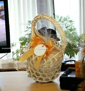 Boho Design Gift Hamper <b>Basket</b> Made From Bamboo/Fruit <b>Basket</b> Wholesale for Special Occasions - Product Image 2
