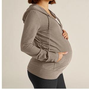 Suéter de lactancia de maternidad para mujer, Sudadera con capucha, Tops de Enfermería de lana, camisas de manga larga, vestido de lactancia, superventas, venta al por mayor - Product Image 5