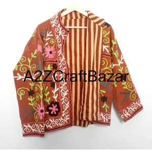 Chaqueta Corta Bordada a Mano, Estilo Étnico, Abrigo de Otoño Invierno, Ecológico, Transpirable, de Secado Rápido, Moda Tradicional - Product Image 6