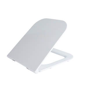 Tapa de inodoro termoestable en forma de Q, color blanco brillante - Product Image 4