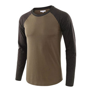 T-shirt raglan coupe ajustée unisexe à manches 3/4 100% coton Impression de logo personnalisé Fabricant OEM Usine Vente en gros Bangladesh - Product Image 1