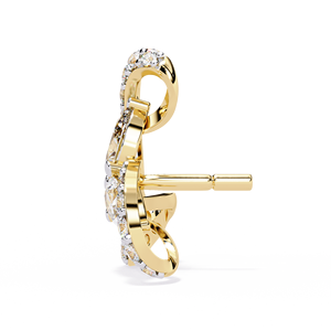 Pendientes de tuerca de diamantes de oro blanco de alta calidad al por mayor 10kt 14kt 18kt diamantes reales cultivados en laboratorio fiesta de boda uso diario - Product Image 3