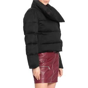 Women's Winter Puffer Jacket <b>Long</b>-Sleeve Full-Zip Oversize Puff Sleeve Short Quilted <b>Lightweight</b> <b>Coat</b> - Product Image 4