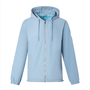 Chaqueta Cortavientos con Capucha para Hombre, Diseño Minimalista, Impermeable, Resistente al Viento, Dobladillo Ajustable para Actividades al Aire Libre - Product Image 5