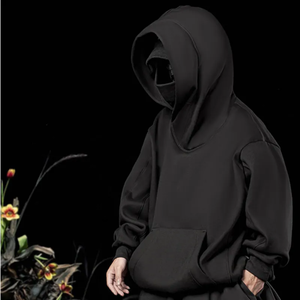 Jersey térmico con capucha doble bordado y logotipo personalizado Ninja completo de alta calidad de talla grande peso pesado para invierno botón Digital - Product Image 3