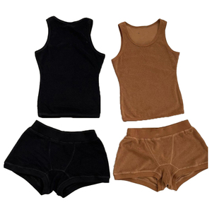 Ensemble de vêtements de détente pour femmes en velours doux personnalisé avec dentelle, bretelles spaghetti, débardeur et short taille haute, ensemble de sport deux pièces - Product Image 6