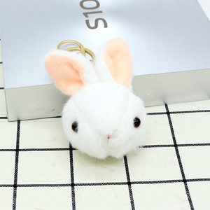 <span class=keywords><strong>Porte</strong></span>-clés <span class=keywords><strong>Lapin</strong></span> Mignon et Doux en Fausse Fourrure, Breloque Tête <span class=keywords><strong>de</strong></span> <span class=keywords><strong>Lapin</strong></span> pour Sac et Voiture, Support Pompon - Product Image 6
