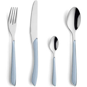 Ensemble de couverts en acier inoxydable de style américain vintage de 4 pièces fabriqués à la main avec des poignées en bois de haute qualité en argent pour les fêtes - Product Image 2