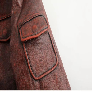 High demand <b>mens</b> leather <b>jacket</b> wholesale biker vest style soft lambskin material color and logo customizable for <b>summer</b> use - Product Image 4