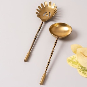 Best Sustainable Brass <b>Cutlery</b> <b>Set</b> <b>Gold</b> Plating Modern Luxury Wedding Party Flatware Tableware - Product Image 1
