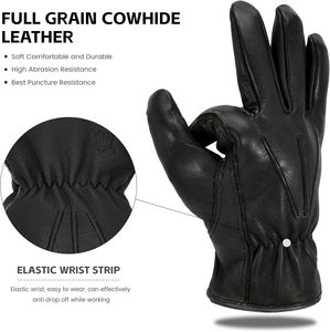 Full Grain Cowhide Leather Soft Comfortable and Durable <b>Driver</b> <b>Gloves</b> Reinforced Palm Patch Keystone Thumb Driving <b>Gloves</b> - Product Image 4