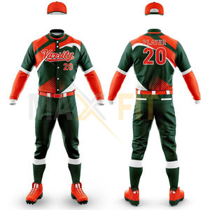 Nuevo diseño transpirable uniforme de béisbol al por mayor de alta calidad uniforme de béisbol sublimación traje de béisbol - Product Image 1
