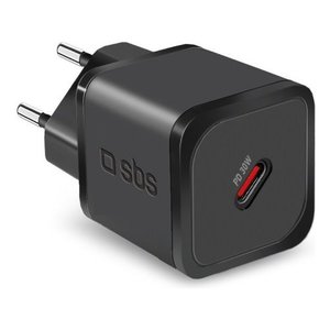 Cargador de Pared USB Tipo-C MINI de 30W con GaN Power Delivery TETRGAN1C30W Negro, Adaptador de Carga - Product Image 1
