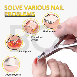 Cortauñas de Acero Inoxidable con Hoja Curva Profesional para Uñas Gruesas, Encarnadas y Paroniquia, Recortador de Bordes - Product Image 2